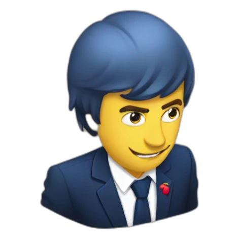 macron qui boit une redbull sticker