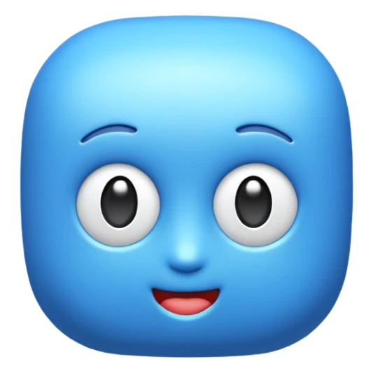 AI라고 글씨가 적힌 AI 칩 혹은 데이터 (3D 효과, 블루톤) sticker