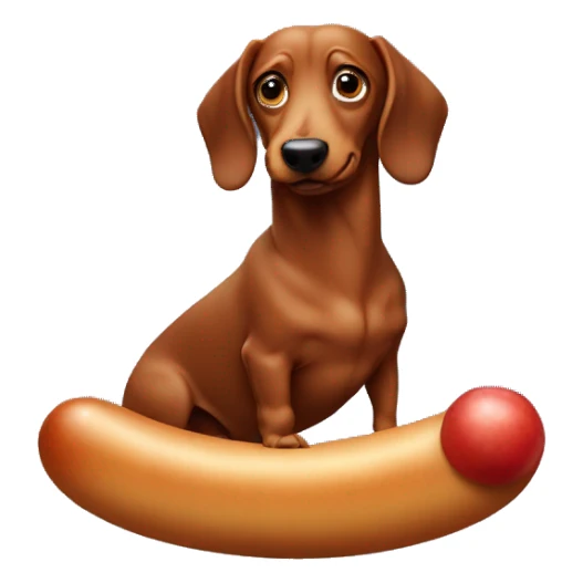 Sausage dog with Pluto sticker