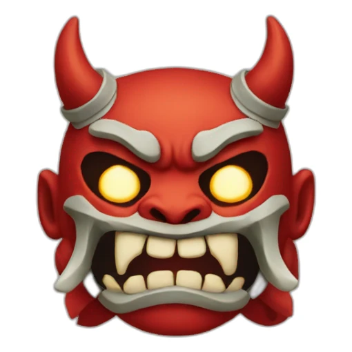 oni mask sticker