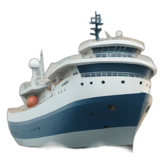 ocean-going vessel in the water sticker