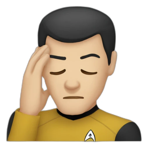 Star trek Facepalm sticker
