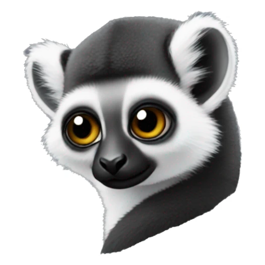 lemur-hoodie-black-tail sticker