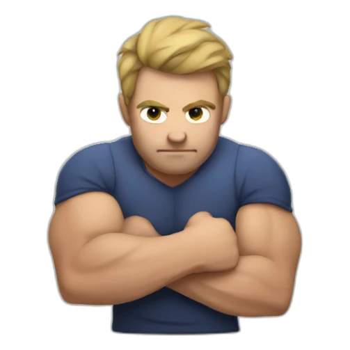 Armwrestling loser guy sticker