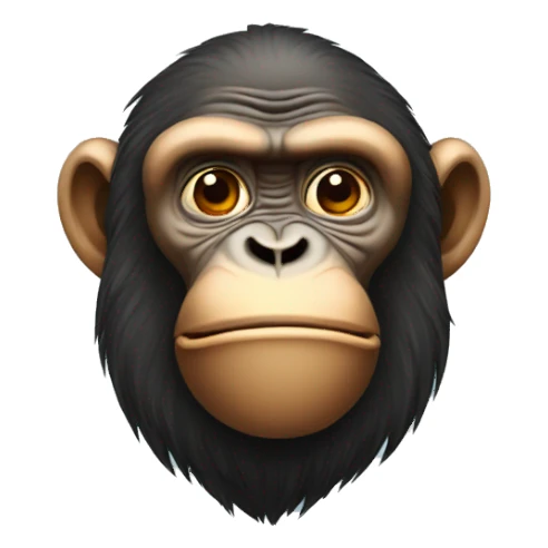 Ape with hands on his cheeks sticker