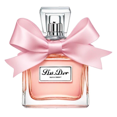 Light pink Miss Dior perfume with bow sticker