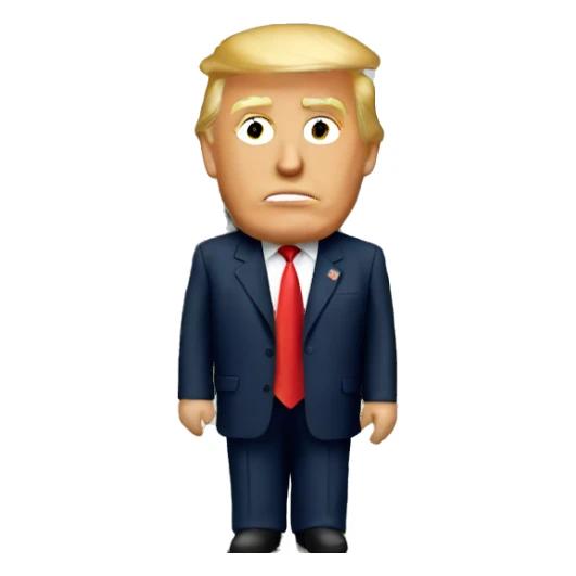 Trump in a White House sticker