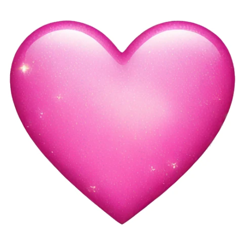 Pink heart with sparkles  sticker