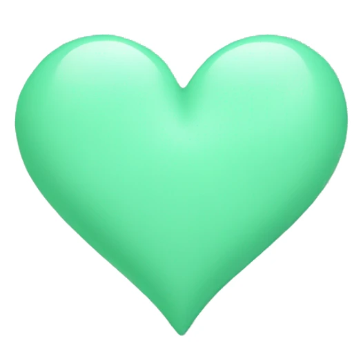Mint green heart sticker