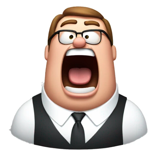 peter griffin screaming sticker