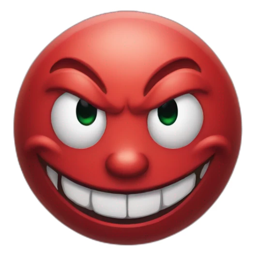 Huge devious devilish grin  sticker