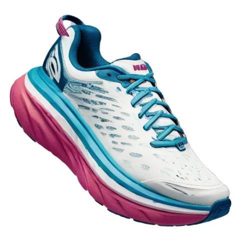 hoka shoe white bondi 8 sticker