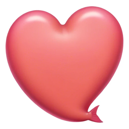 Plain pink salmon heart sticker