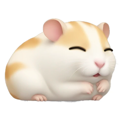 a hamster with a cute face sleeping sticker
