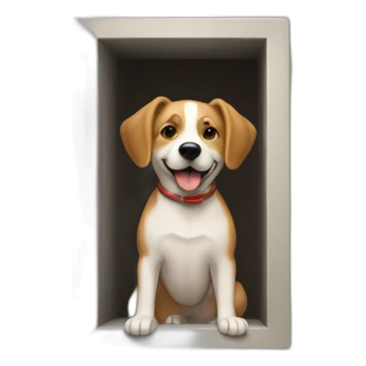 Chien dans une niche sticker