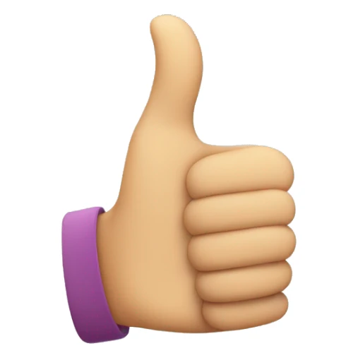 a thumb up with hearts above sticker