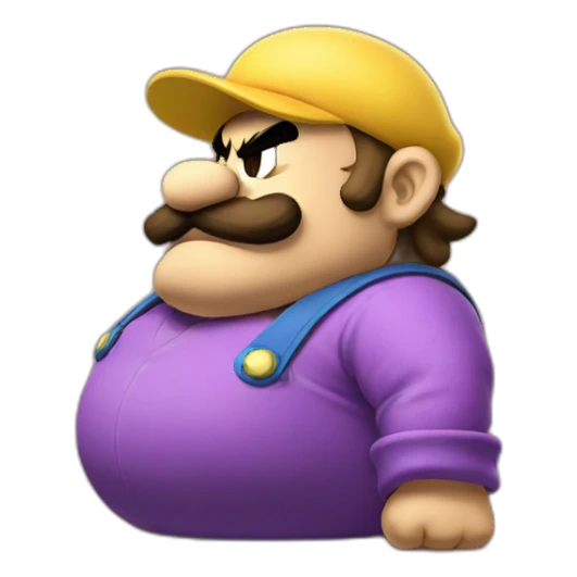 pregnant wario side view sad sticker