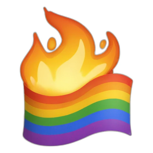 Drapeau LGBT feu sticker