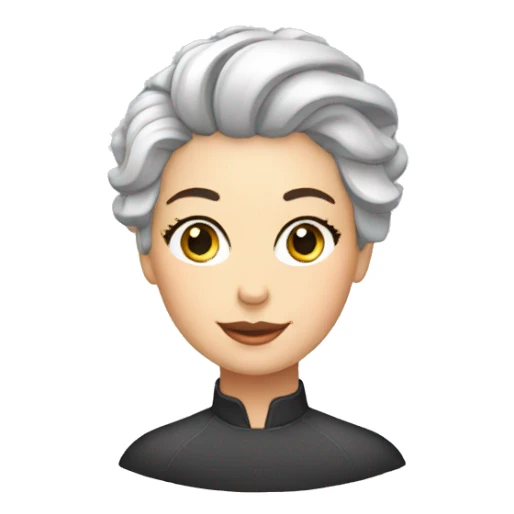 white barber lady doing haircut sticker