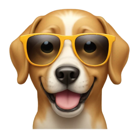 dog in sunglasses beach sticker