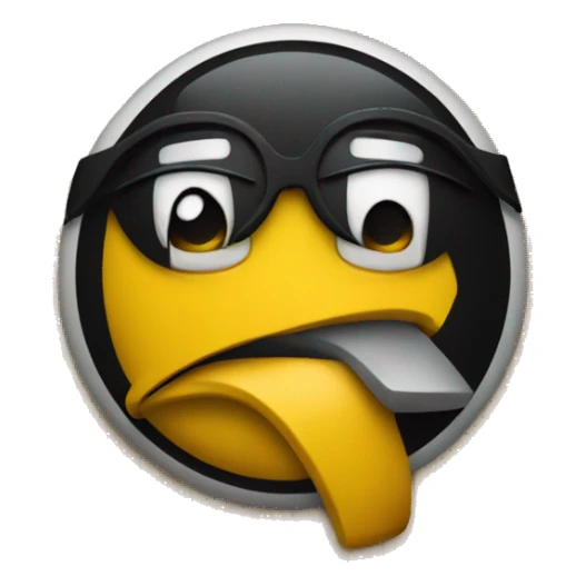Emoji with Iowa hawkeyes logo sticker