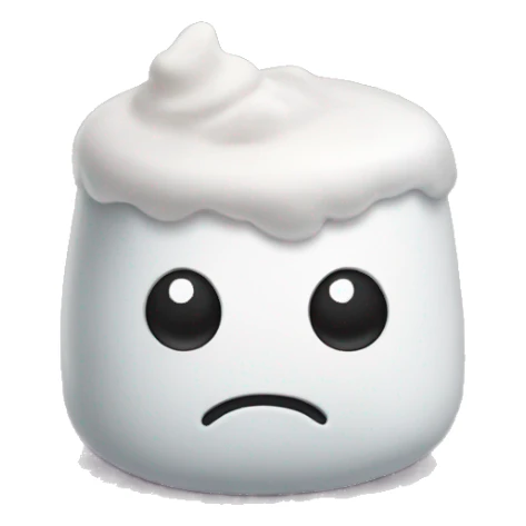 sad marshmallow sticker