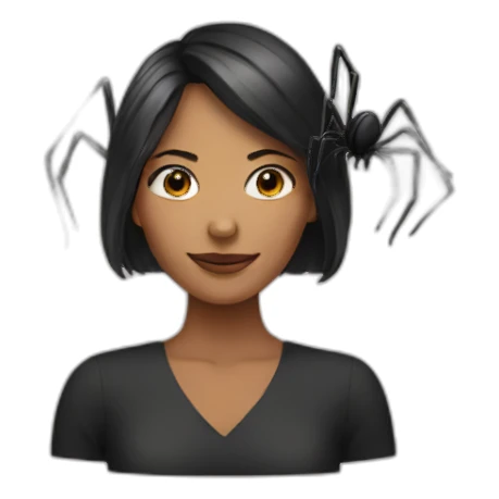 Woman with a Spider sticker