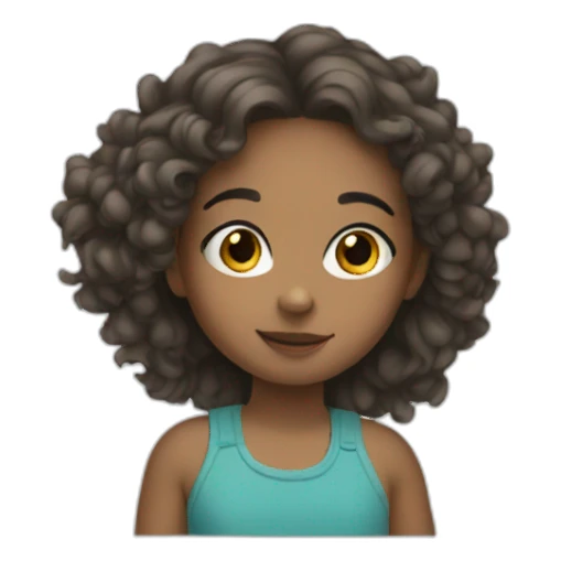 girl drawing sticker