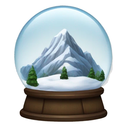 mountain snow globe, 4k, no background sticker