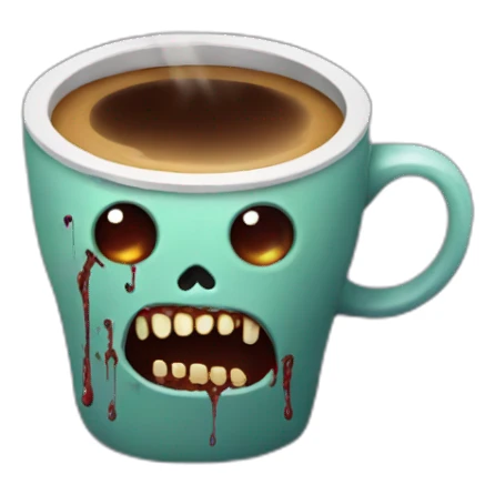 zombie coffee sticker