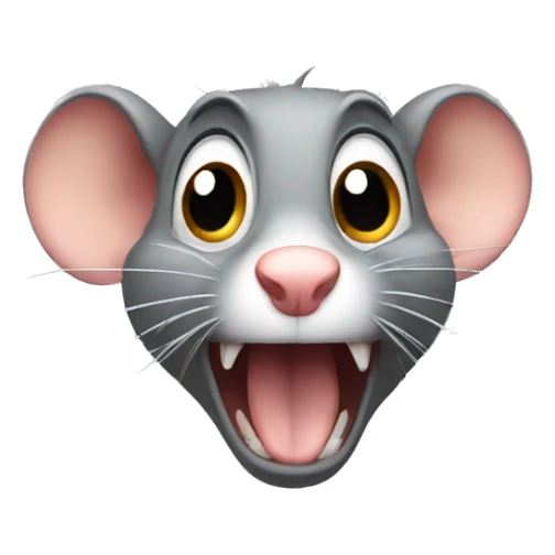 Scared rat sticker