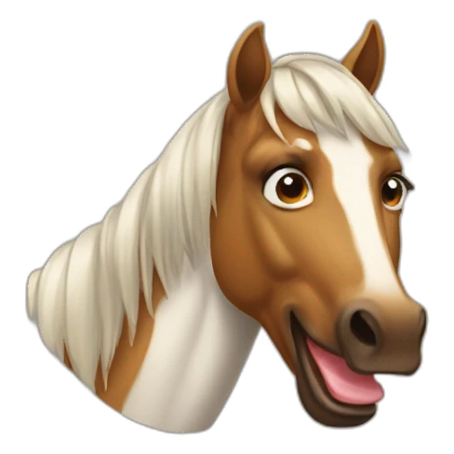 Horse with tounge out sticker