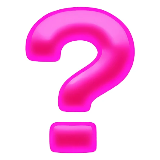 Neon pink question mark sticker