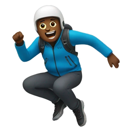 Person jumping off a mountain  sticker