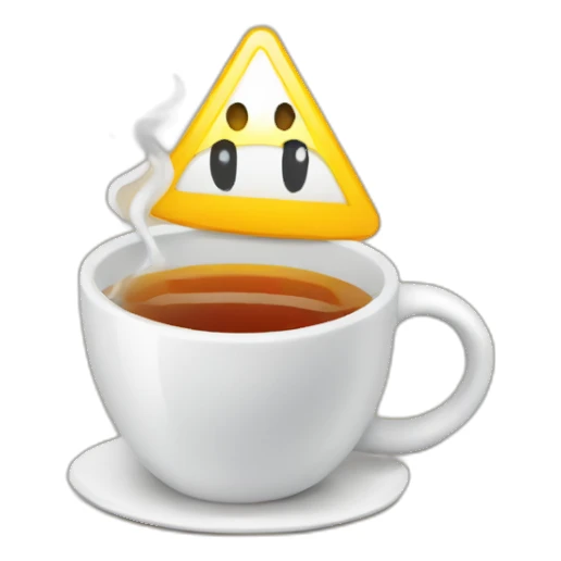 A car warning a cup sticker