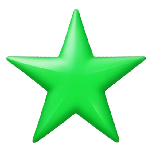 A green star sticker