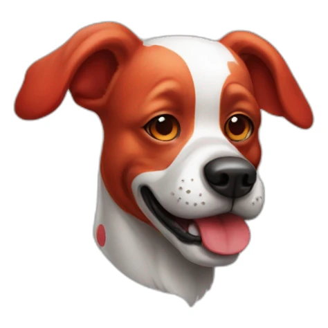 Clown dog red nose sticker