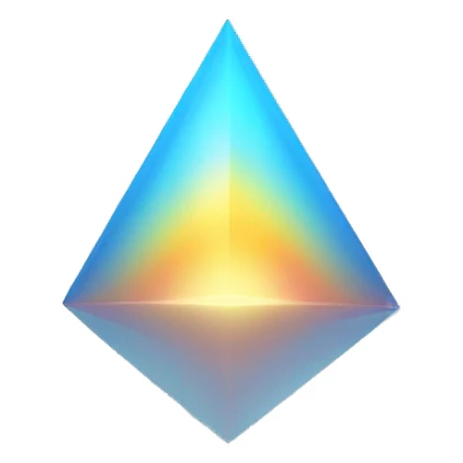 basedonrefraction of light, liight going through prism . accurate based on physics sticker