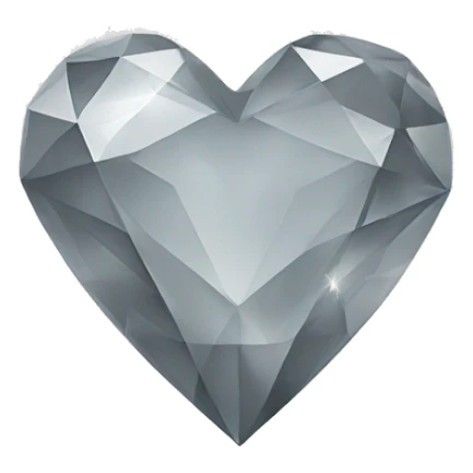 Light gray heart diamond  sticker