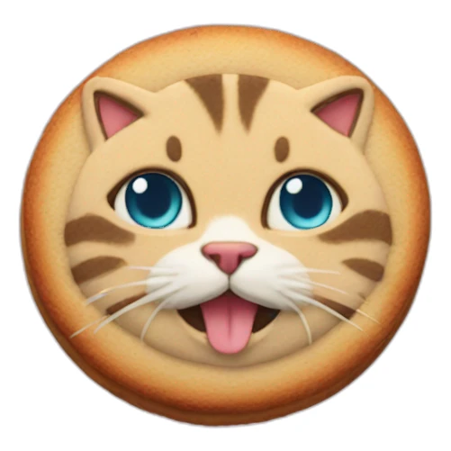 Cat cookie sticker