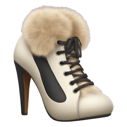 Shoes with fur in them sticker