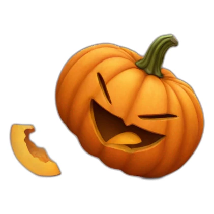 Pumkin kissing sticker
