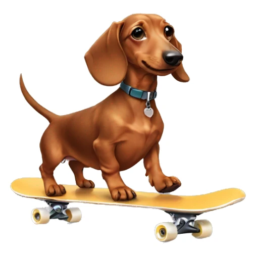 dachshund skating sticker