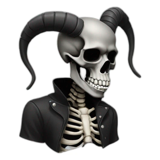 Black sweat whith skeleton capricorn sticker