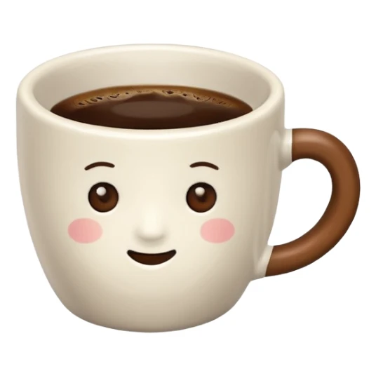 A coffee emoji very small sticker