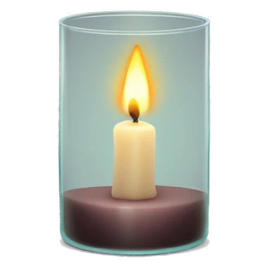Candle in glass sticker