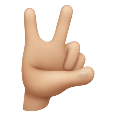 Finger heart sticker