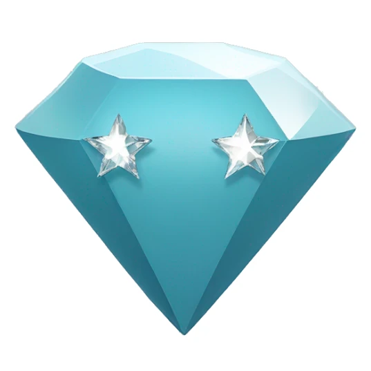 Diamond emoij with star behind sticker