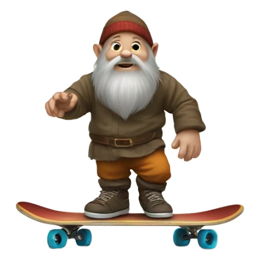 Dwarf on a skateboard sticker