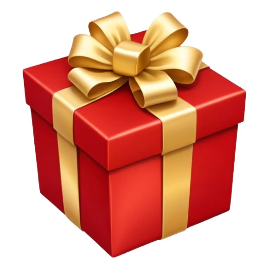 gift box with a bow, surrounded by sparkles sticker